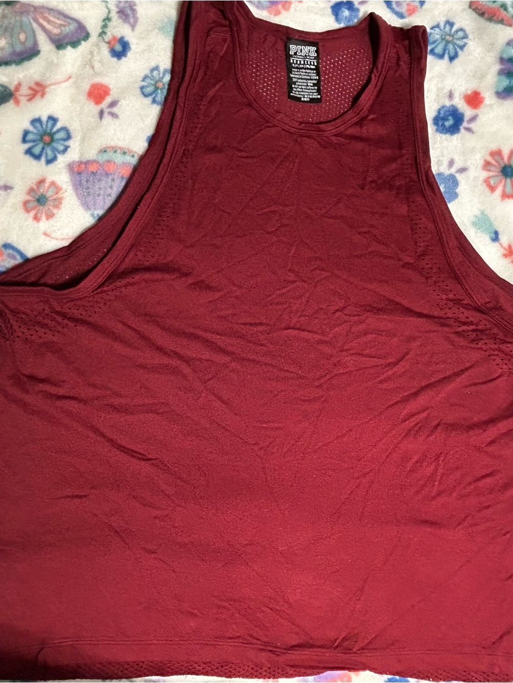 PINK Victoria's Secret Maroon Racerback Tank